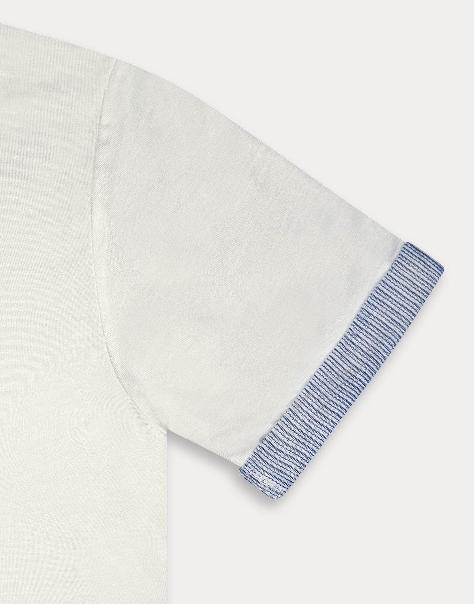 T-shirt naturale riga spalla maschio - immagine 3