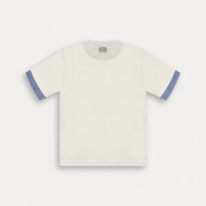T-shirt naturale riga spalla maschio - immagine 4