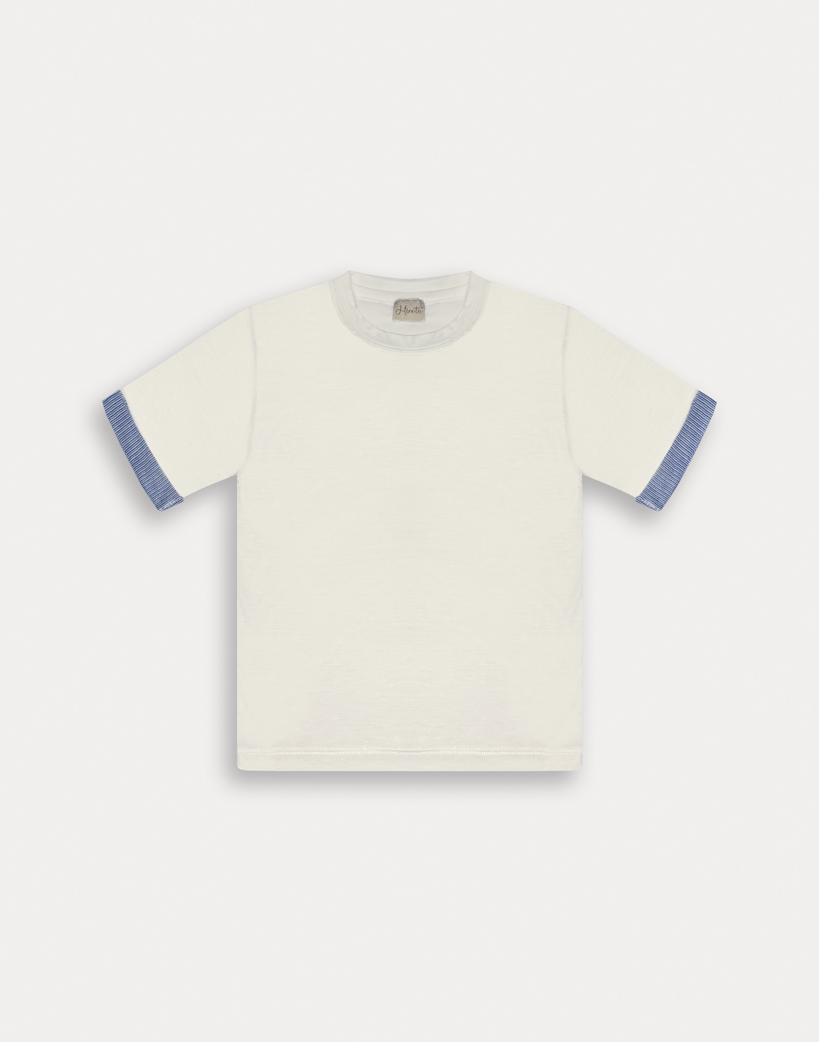 T-shirt naturale riga spalla maschio - immagine 4