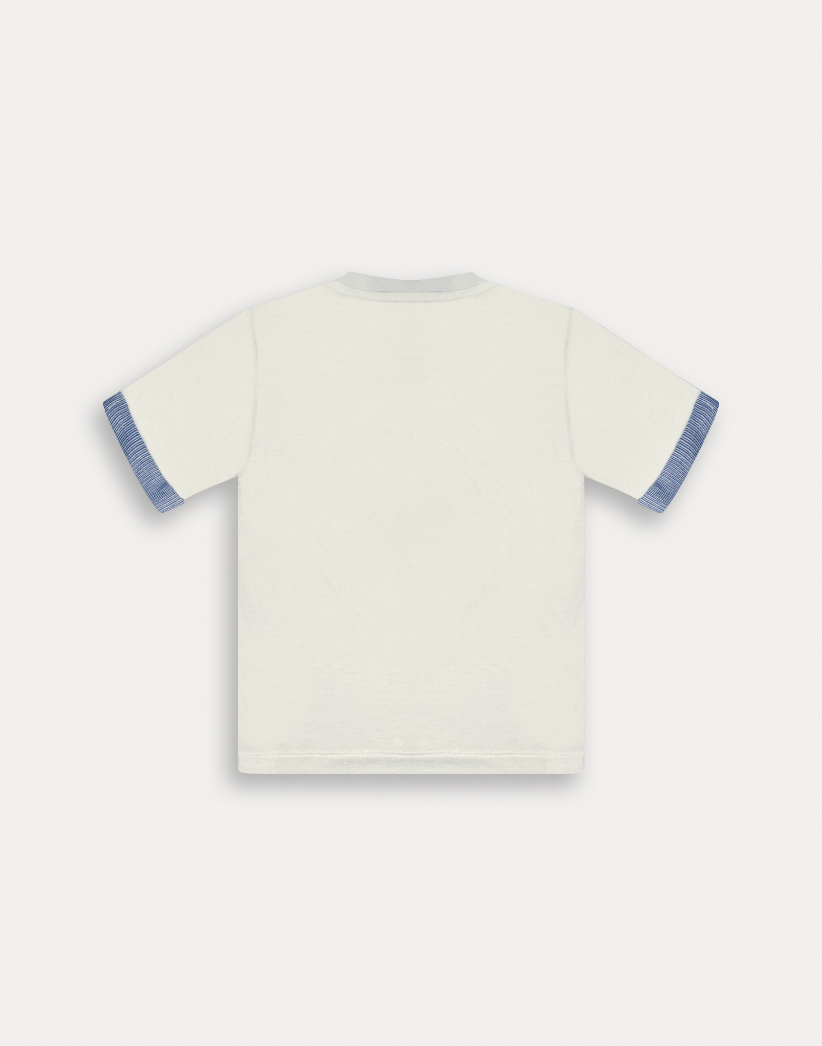T-shirt naturale riga spalla maschio - immagine 2